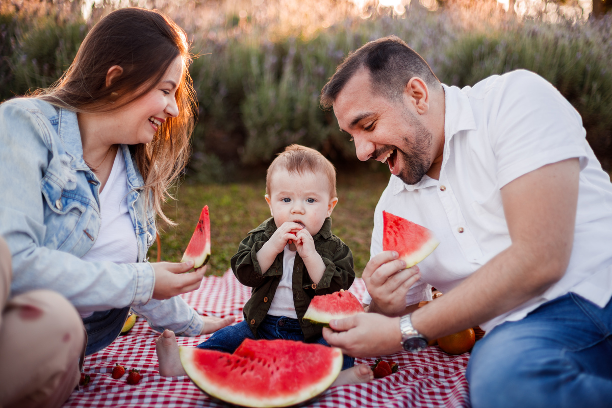 Fotografa familia Curitiba - picnic bebes lavatório por do sol