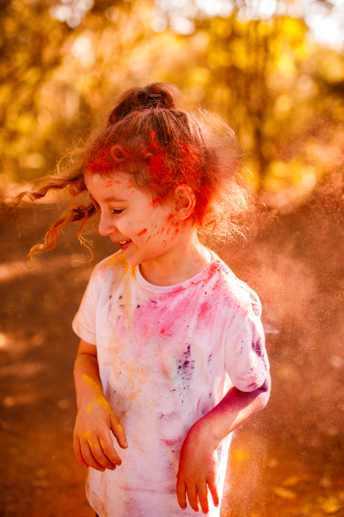 Fotografa familia Curitiba - externo com cores pó colorido California donuts