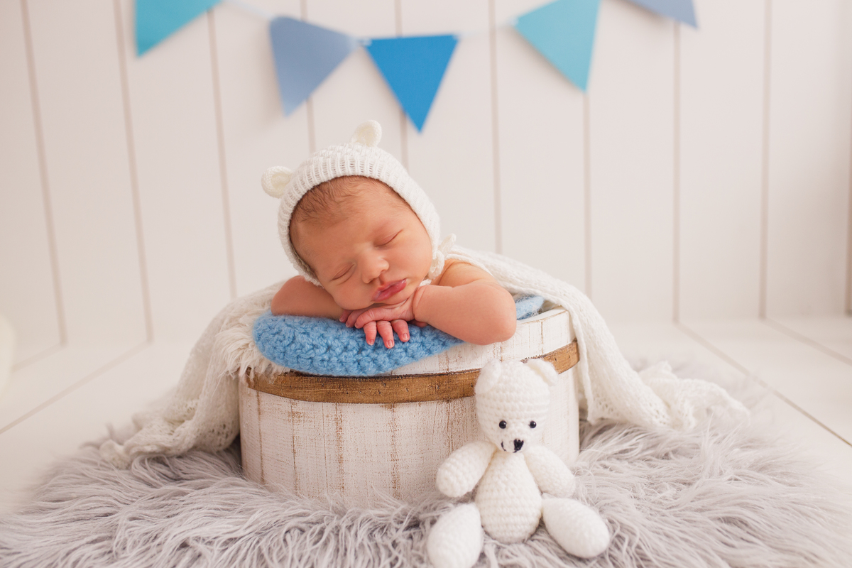 Fotografa familia Curitiba - Newborn bebe estudio menino