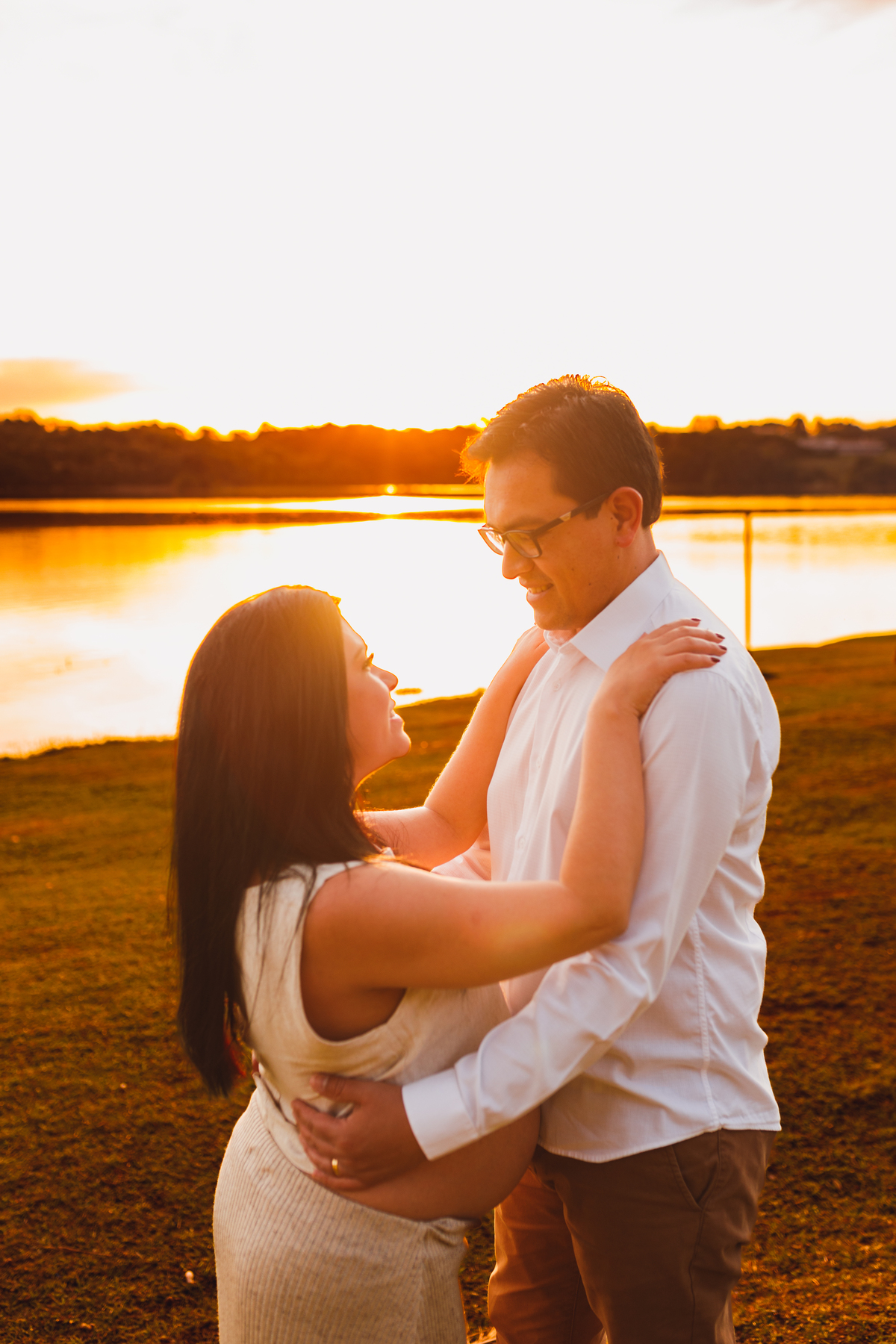 Fotografa familia Curitiba - Gestante passauna por do sol