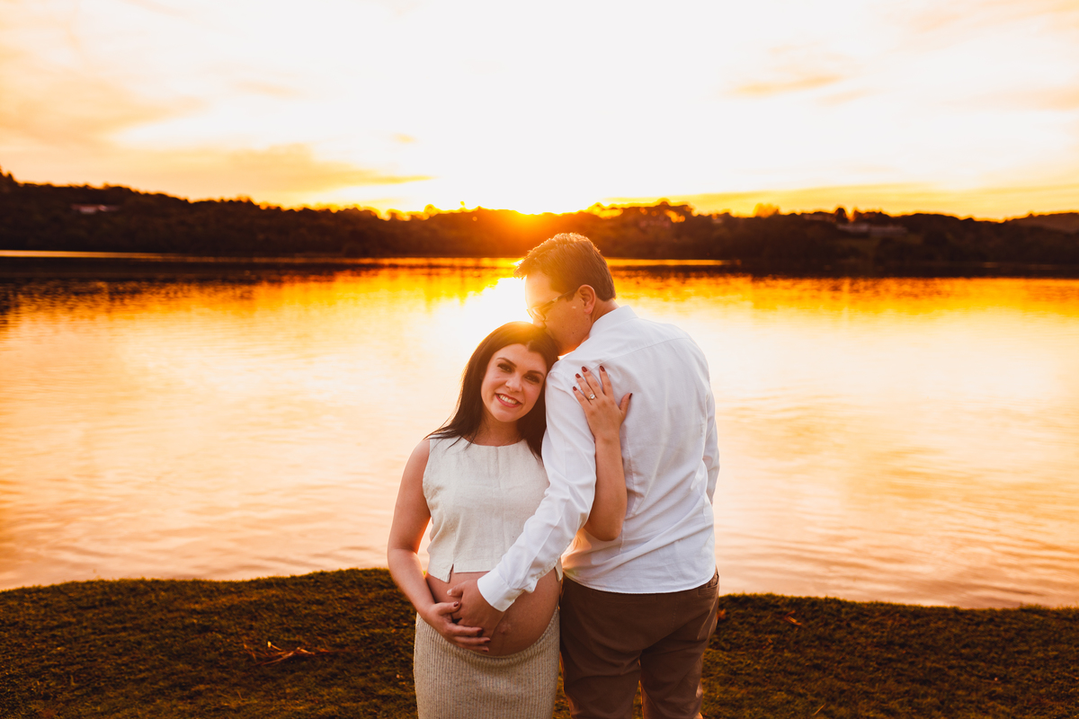 Fotografa familia Curitiba - Gestante passauna por do sol