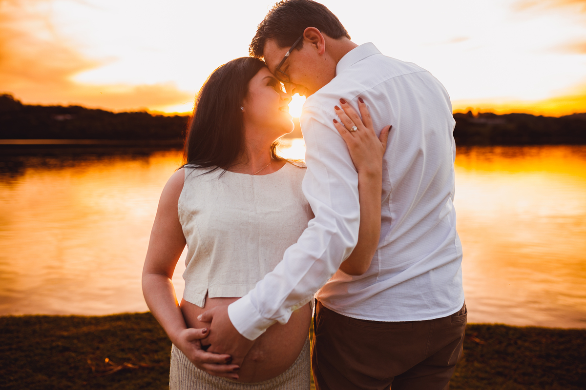Fotografa familia Curitiba - Gestante passauna por do sol