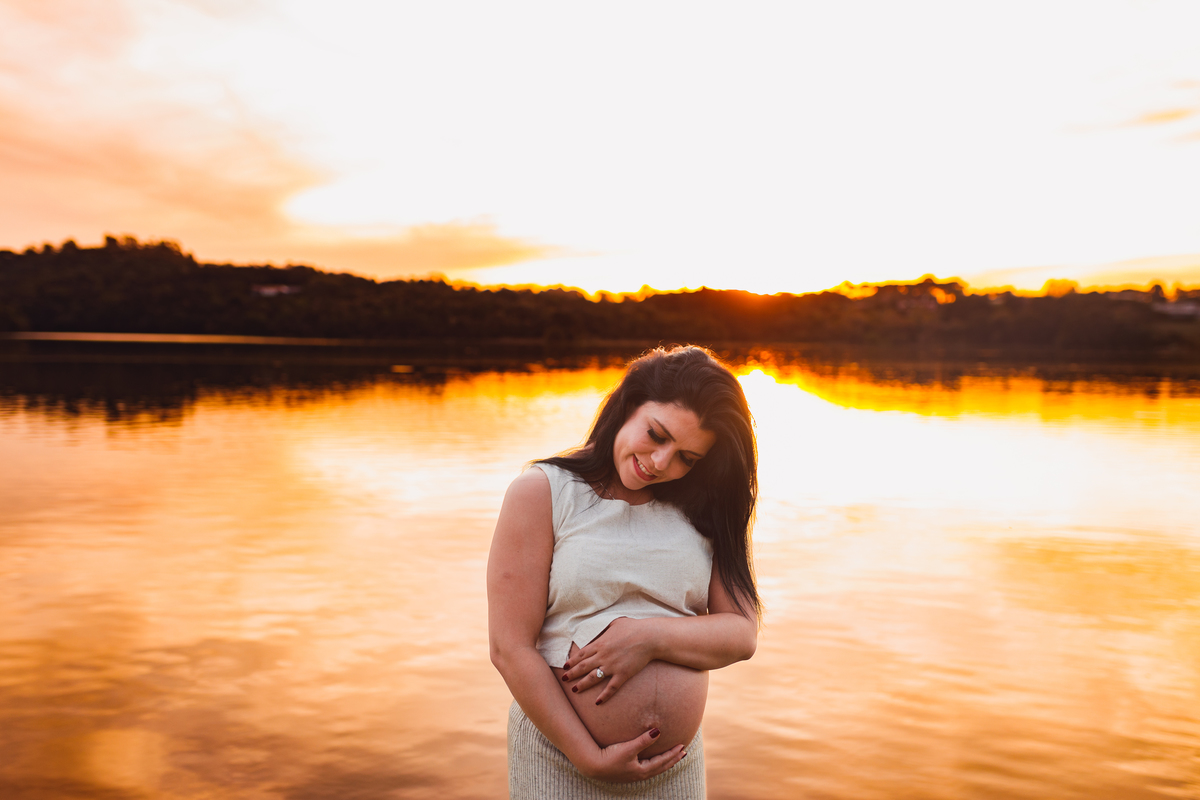 Fotografa familia Curitiba - Gestante passauna por do sol