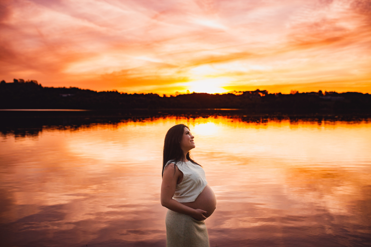 Fotografa familia Curitiba - Gestante passauna por do sol