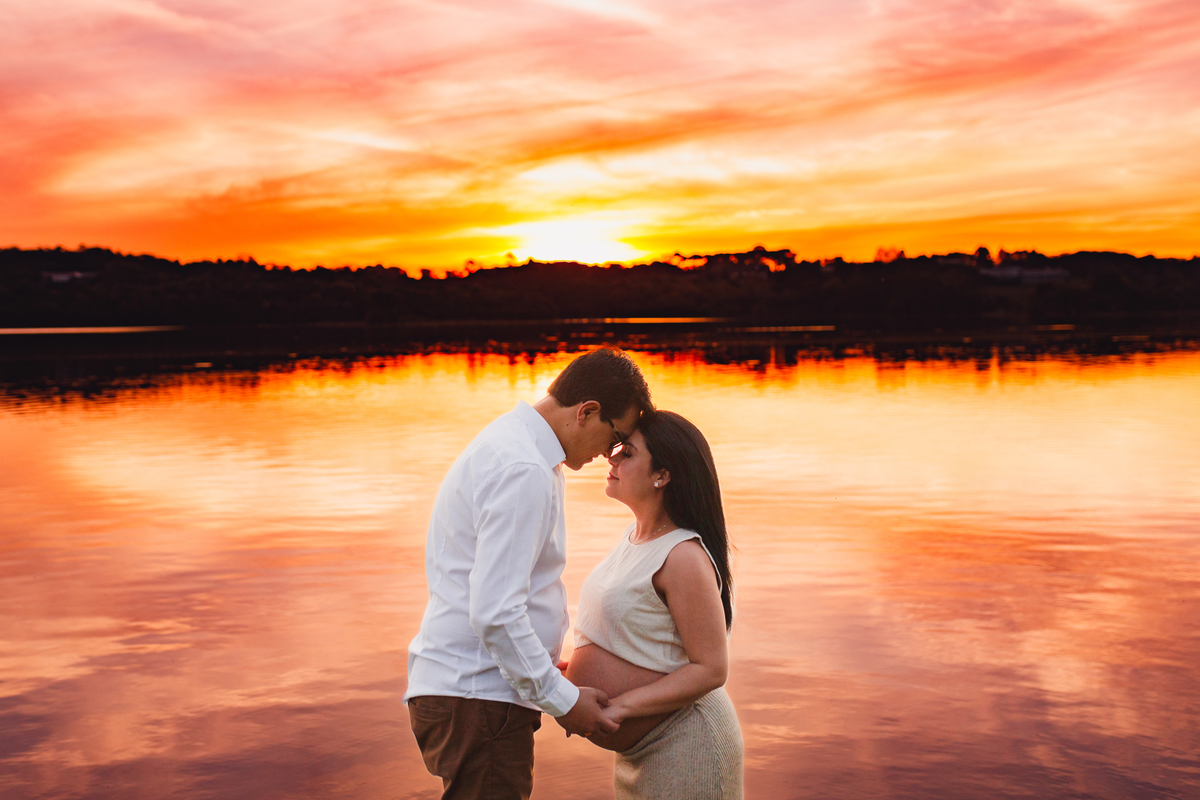 Fotografa familia Curitiba - Gestante passauna por do sol