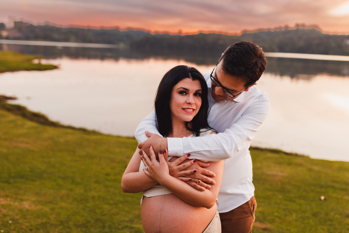 Fotografa familia Curitiba - Gestante passauna por do sol