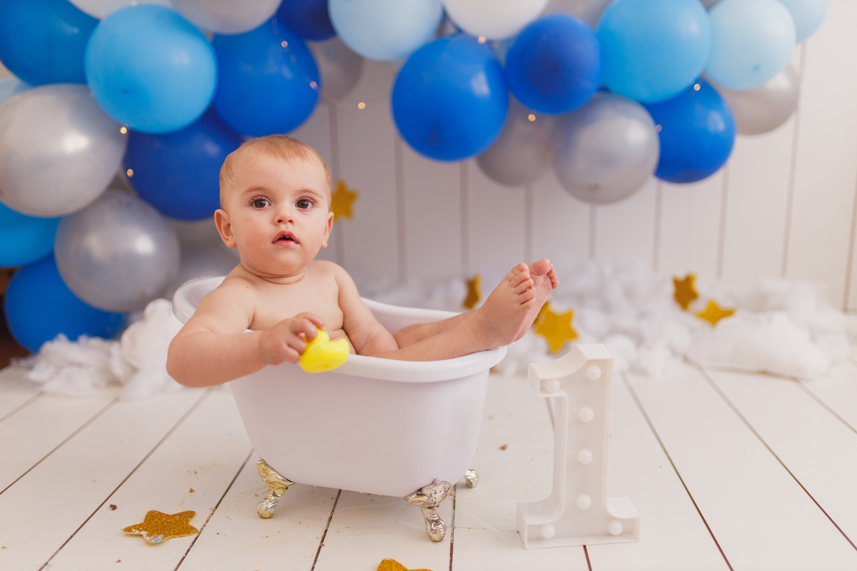 Fotografa familia Curitiba - Smash estrelas balão menino