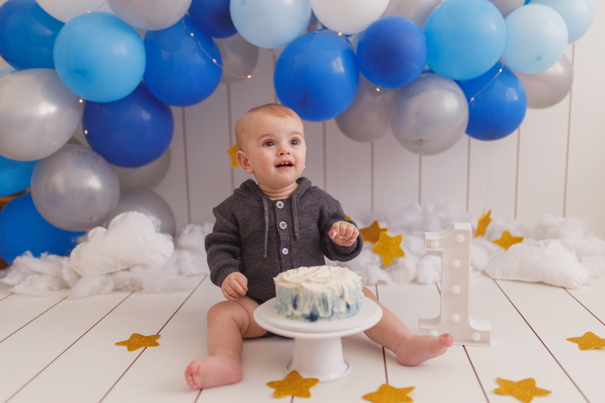 Fotografa familia Curitiba - Smash estrelas balão menino