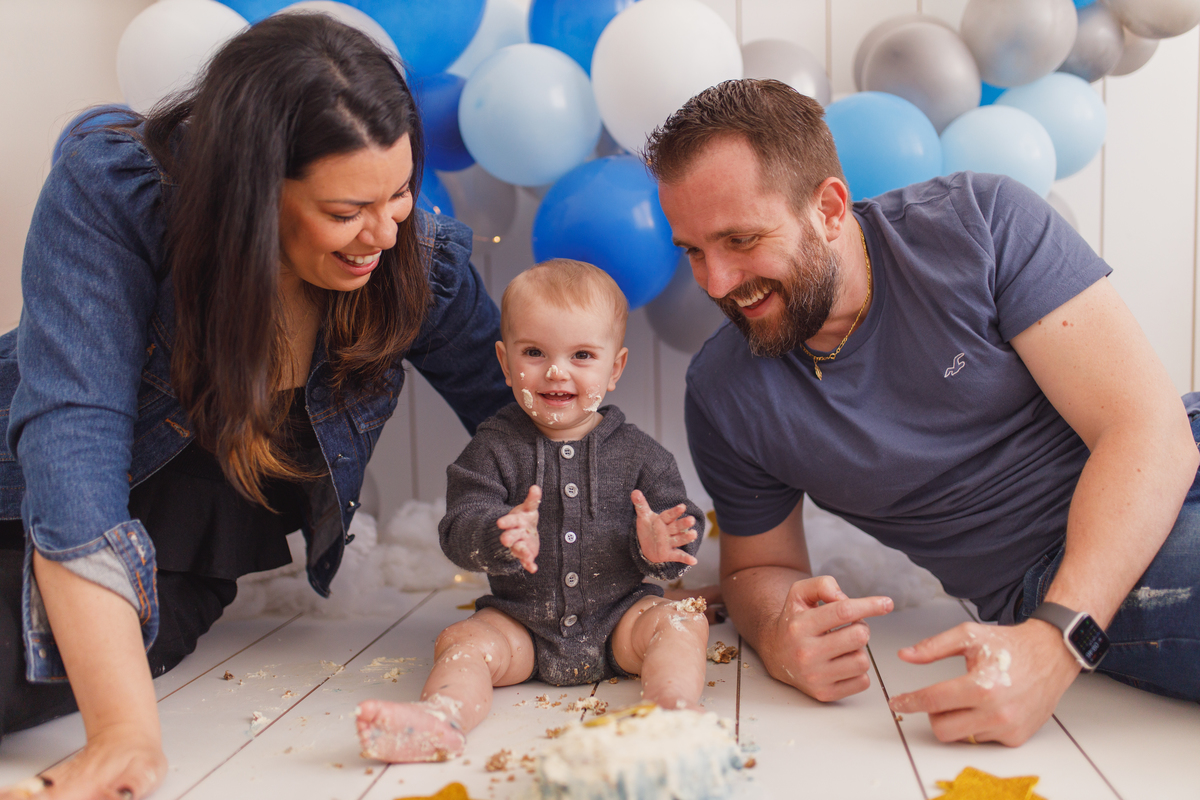 Fotografa familia Curitiba - Smash estrelas balão menino