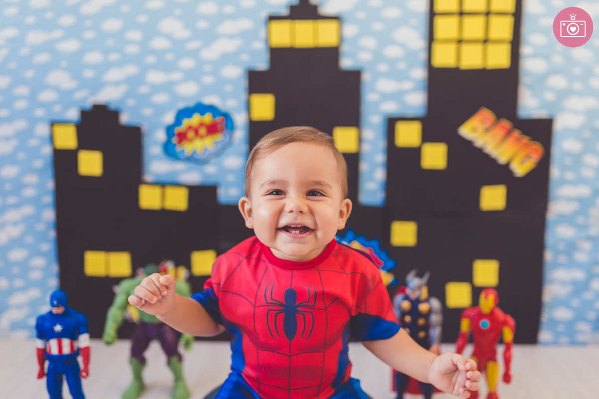 fotografia de familia curitiba - smash the Cake Caleb 12 meses