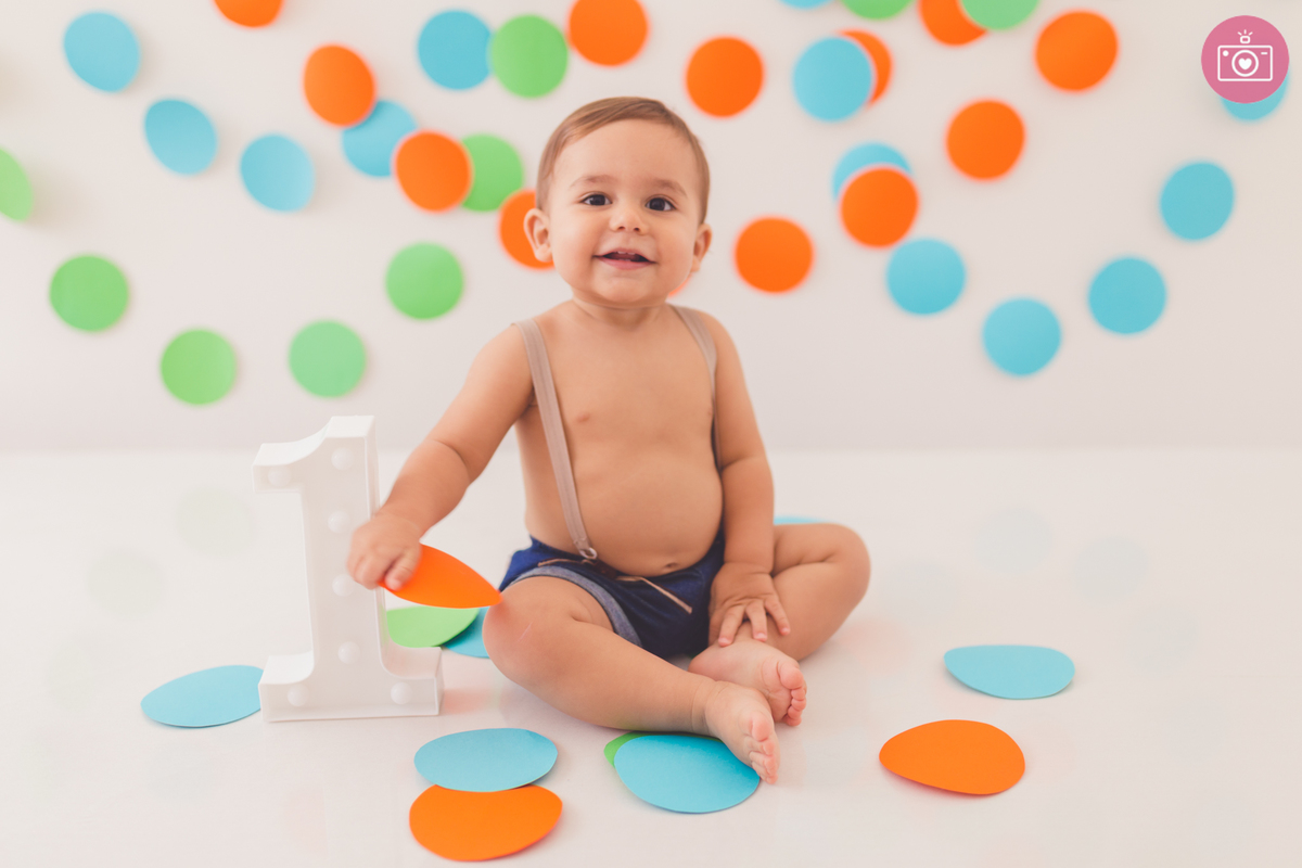 fotografia de familia curitiba - smash the Cake Caleb 12 meses
