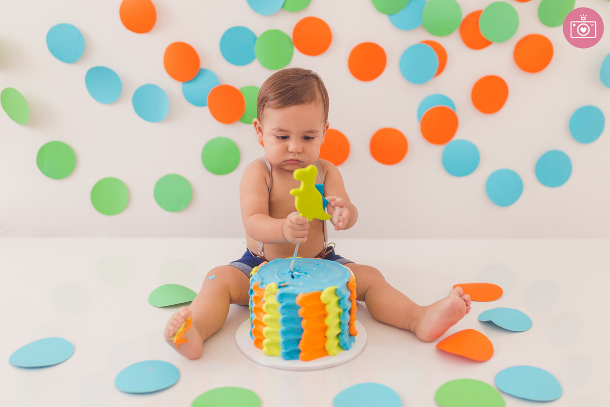 fotografia de familia curitiba - smash the Cake Caleb 12 meses