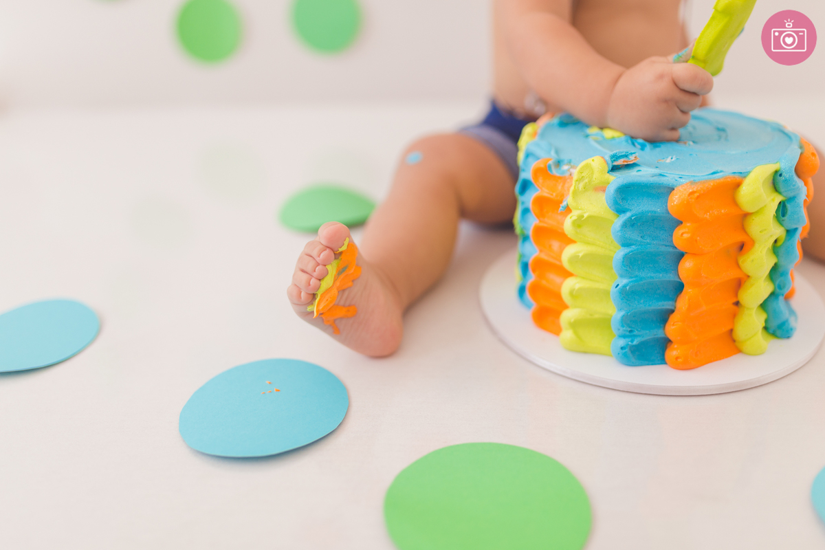 fotografia de familia curitiba - smash the Cake Caleb 12 meses