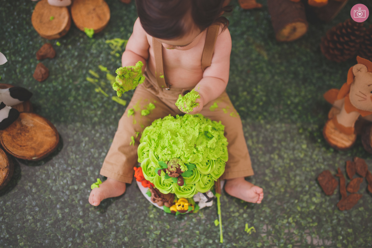 fotografa familia curitiba - smash the cake Davi estudio