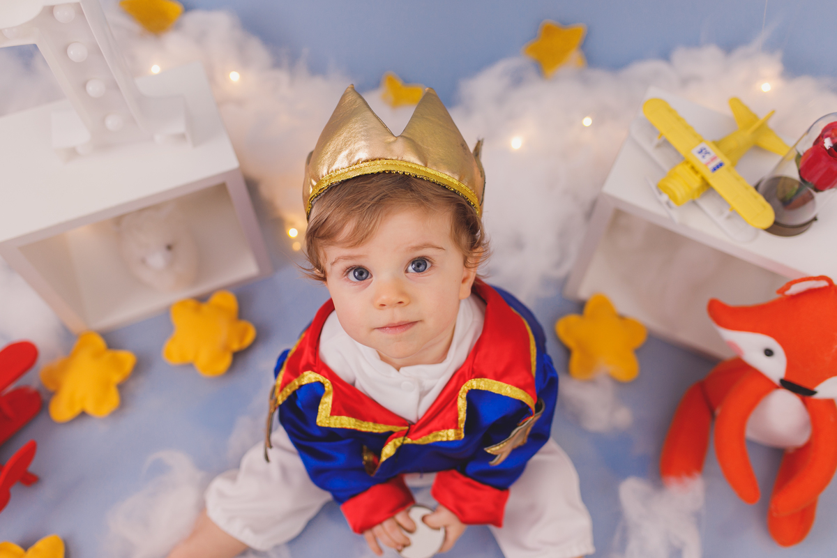 fotografa familia curitiba - smash the cake Rafael pequeno principe