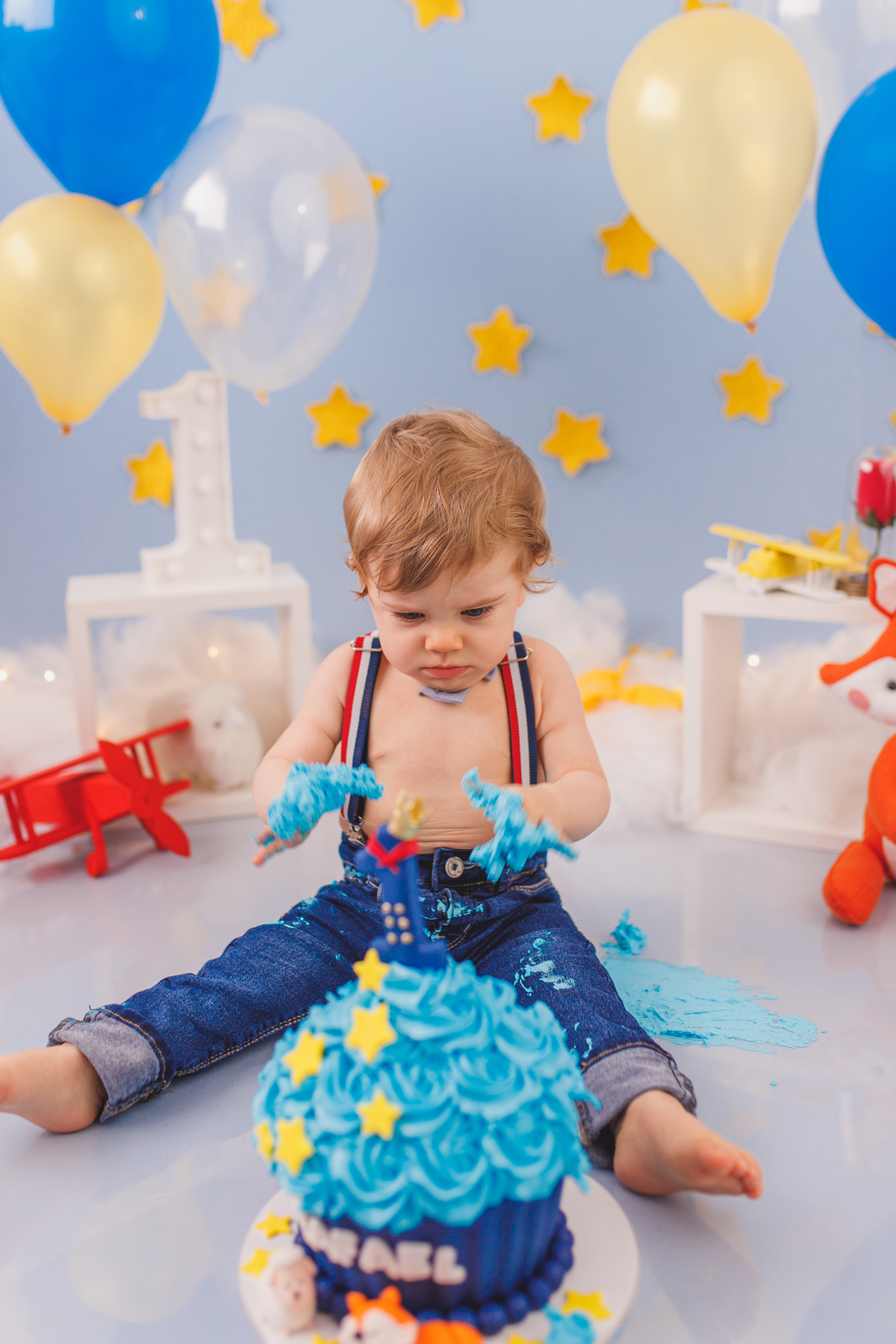 fotografa familia curitiba - smash the cake Rafael pequeno principe