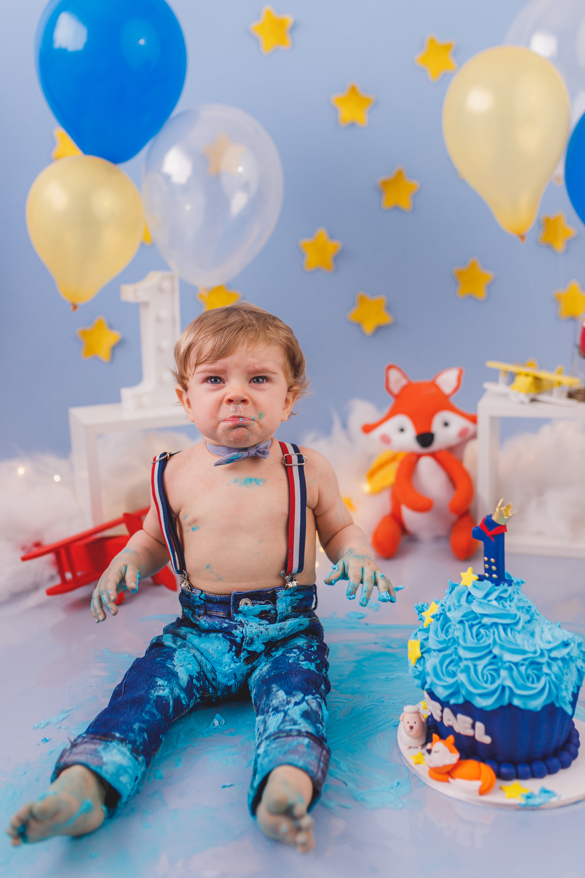 fotografa familia curitiba - smash the cake Rafael pequeno principe