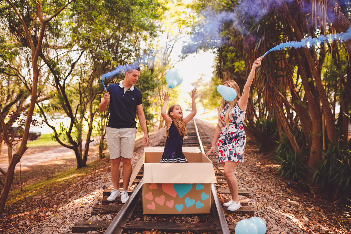 fotografa familia curitiba - ensaio revelação de sexo