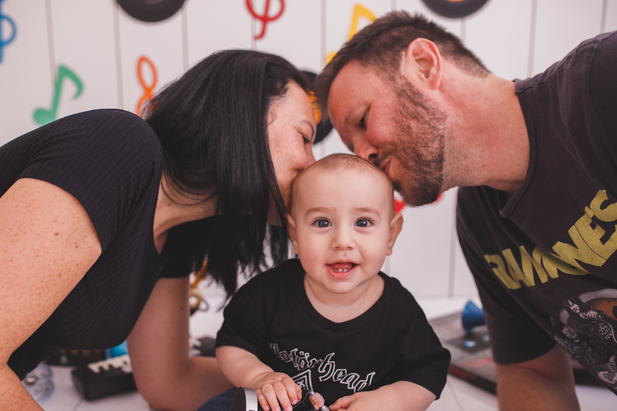 fotografa familia curitiba - ensaio estudio rock benicio