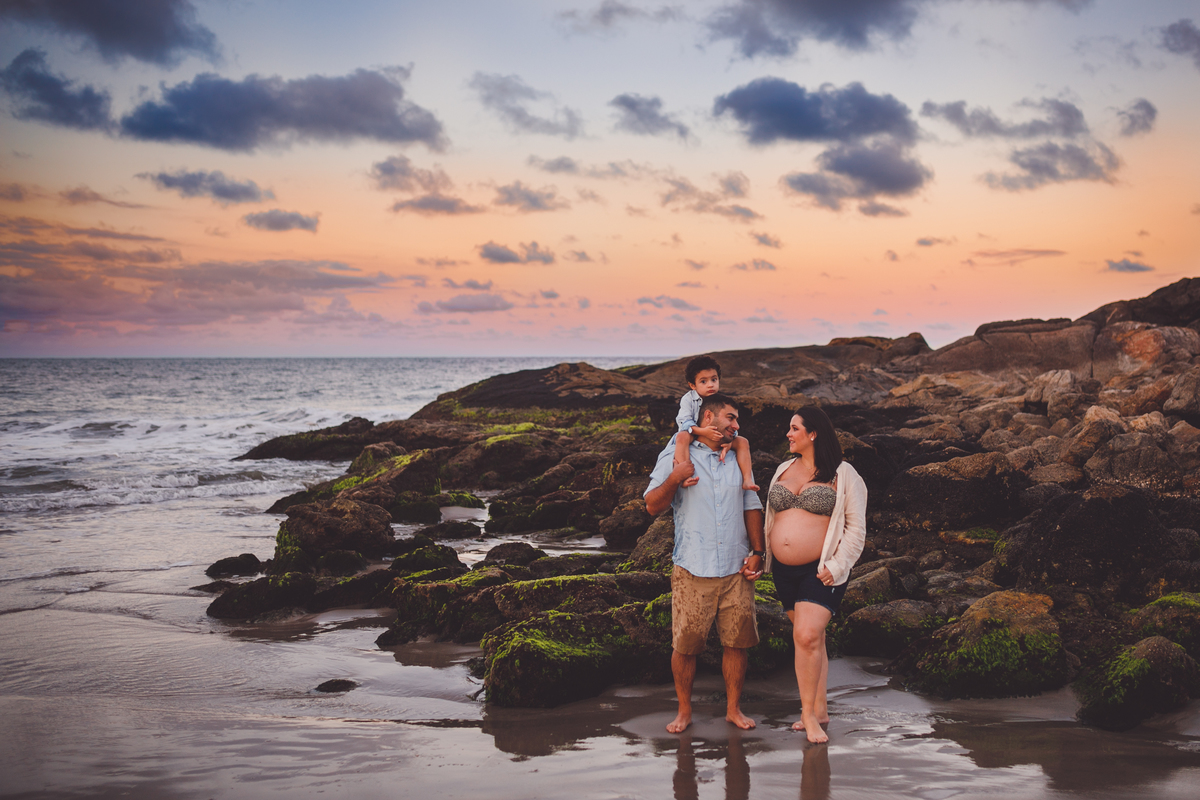 fotografa de familia curitiba - ensaio externo praia gestante