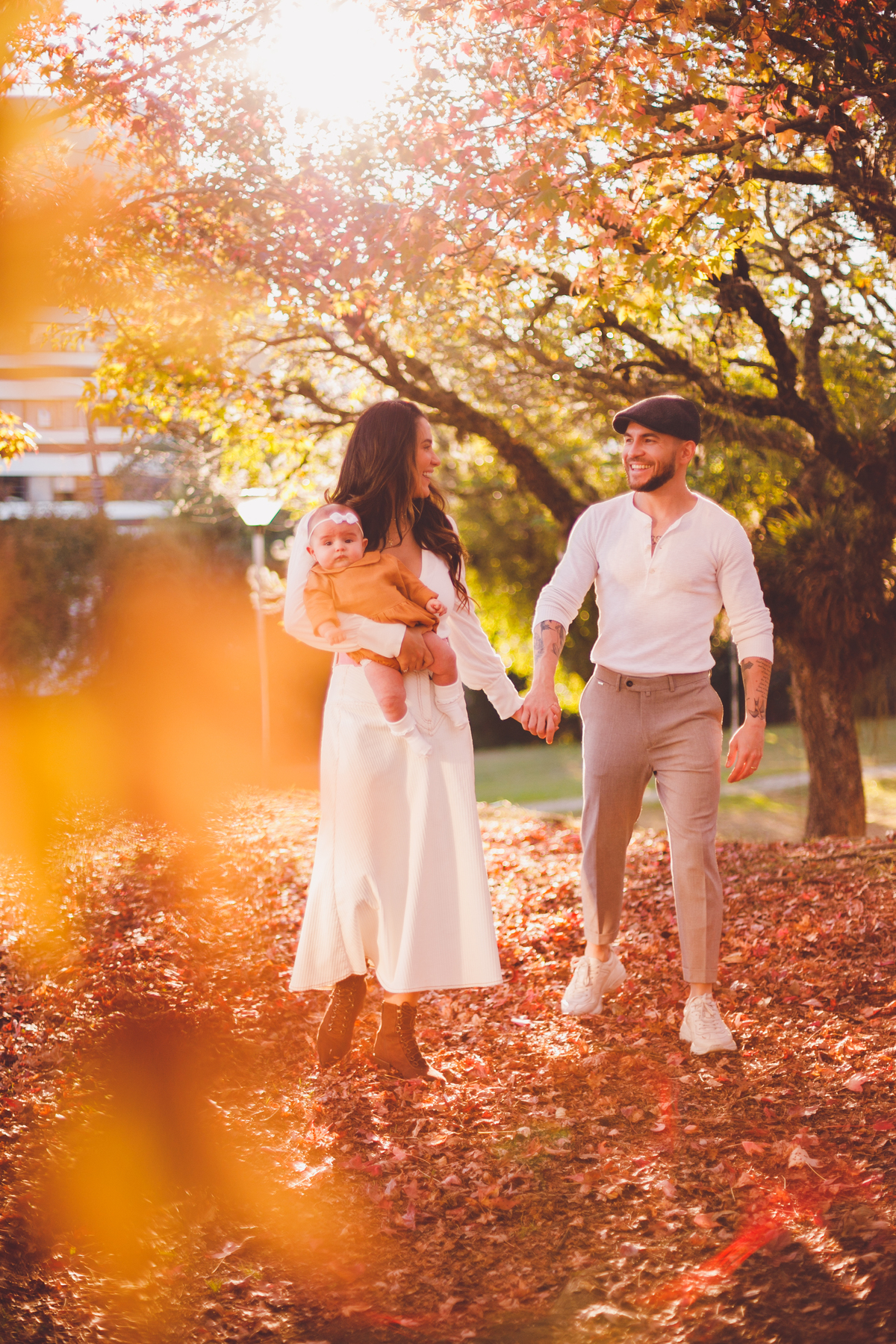 fotografa familia curitiba - ensaio externo bebe 4 meses bosque outono