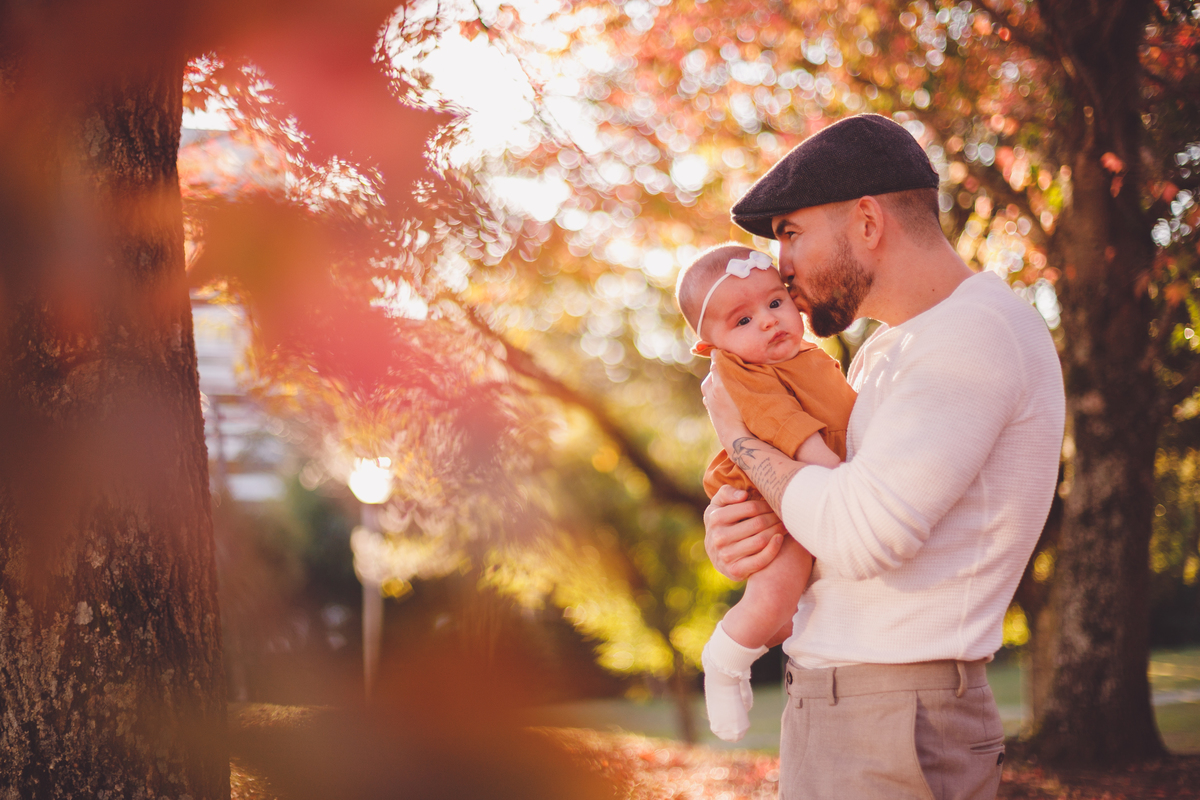 fotografa familia curitiba - ensaio externo bebe 4 meses bosque outono
