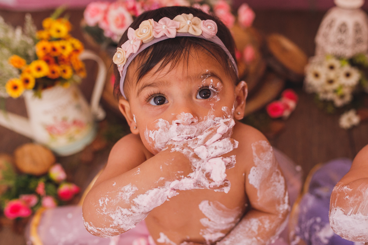 fotografa familia Curitiba - smash the cake trigemeas