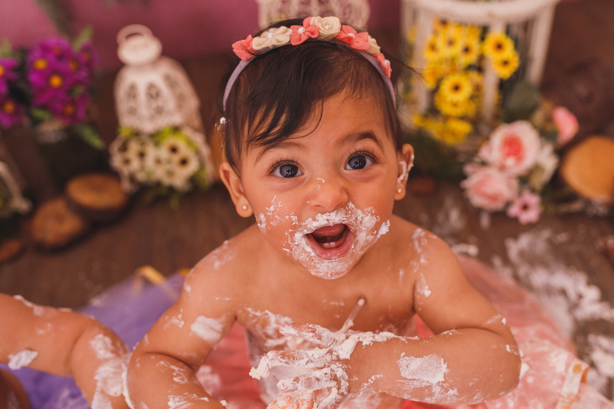 fotografa familia Curitiba - smash the cake trigemeas