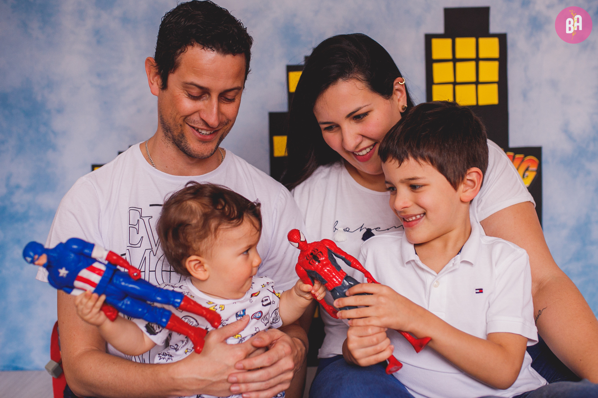 fotografa familia curitiba - ensaio estúdio bolo smash the cake