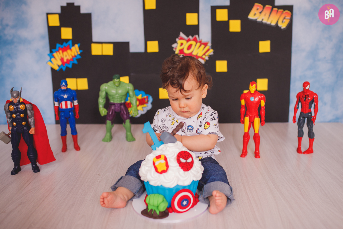 fotografa familia curitiba - ensaio estúdio bolo smash the cake