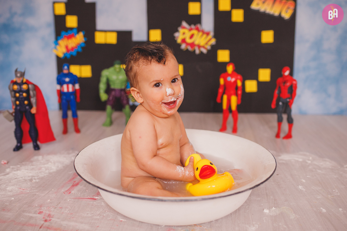 fotografa familia curitiba - ensaio estúdio bolo smash the cake