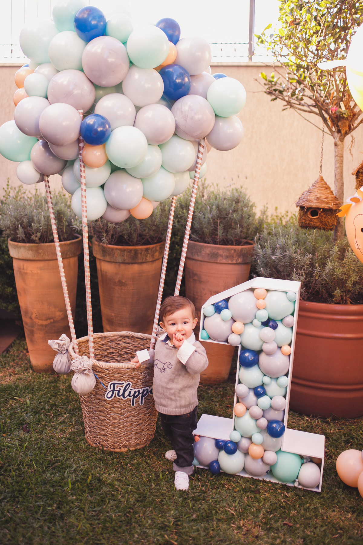 Filippo - 1 ano. niver em casa