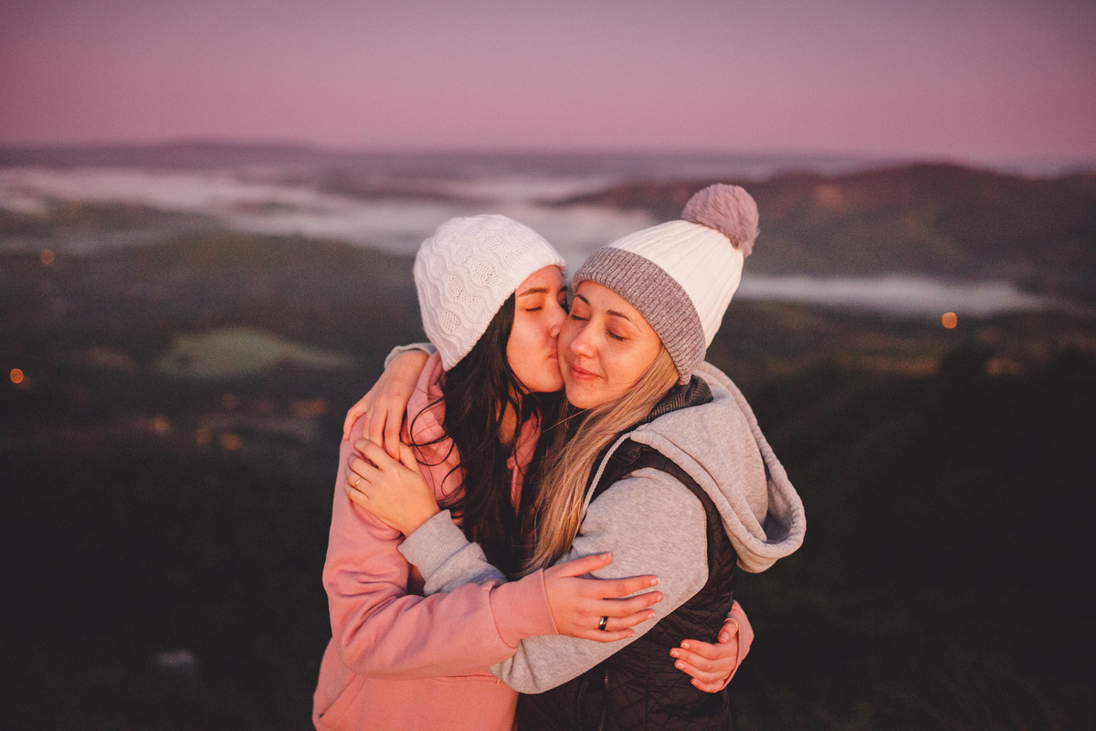 fotografa familia Curitiba - nascer do sol morro do cal familia dany