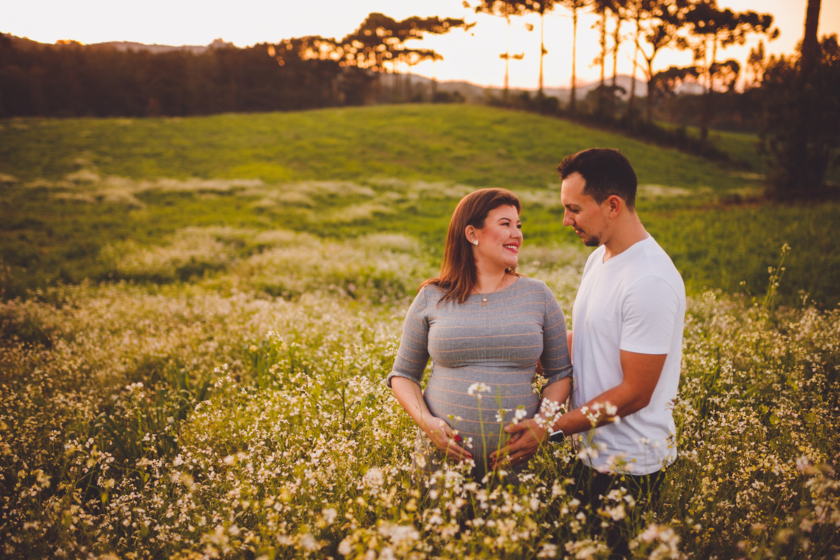 fotografa familia curitiba - ensaio gestante externo por do sol