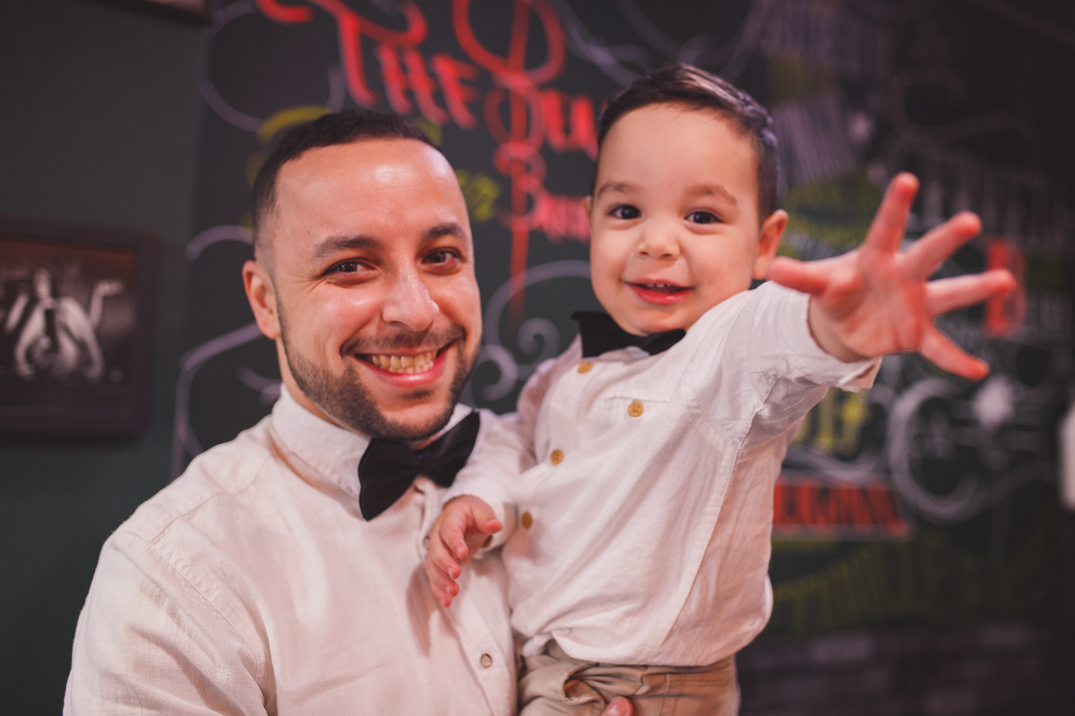 fotografa familia curitiba - dia dos pais noah barbearia