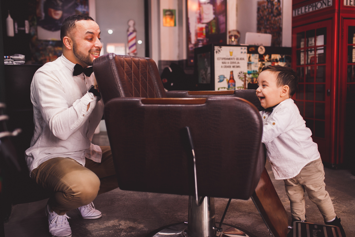 fotografa familia curitiba - dia dos pais noah barbearia