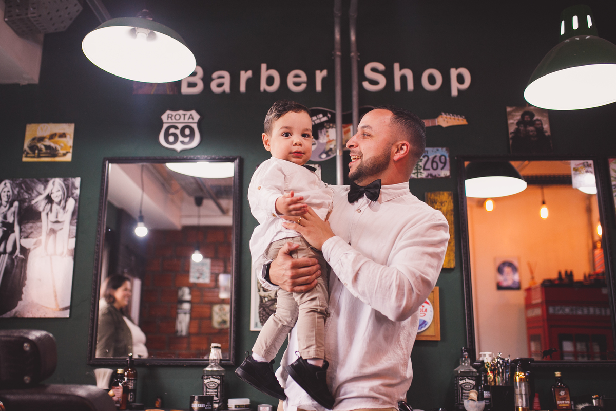 fotografa familia curitiba - dia dos pais noah barbearia