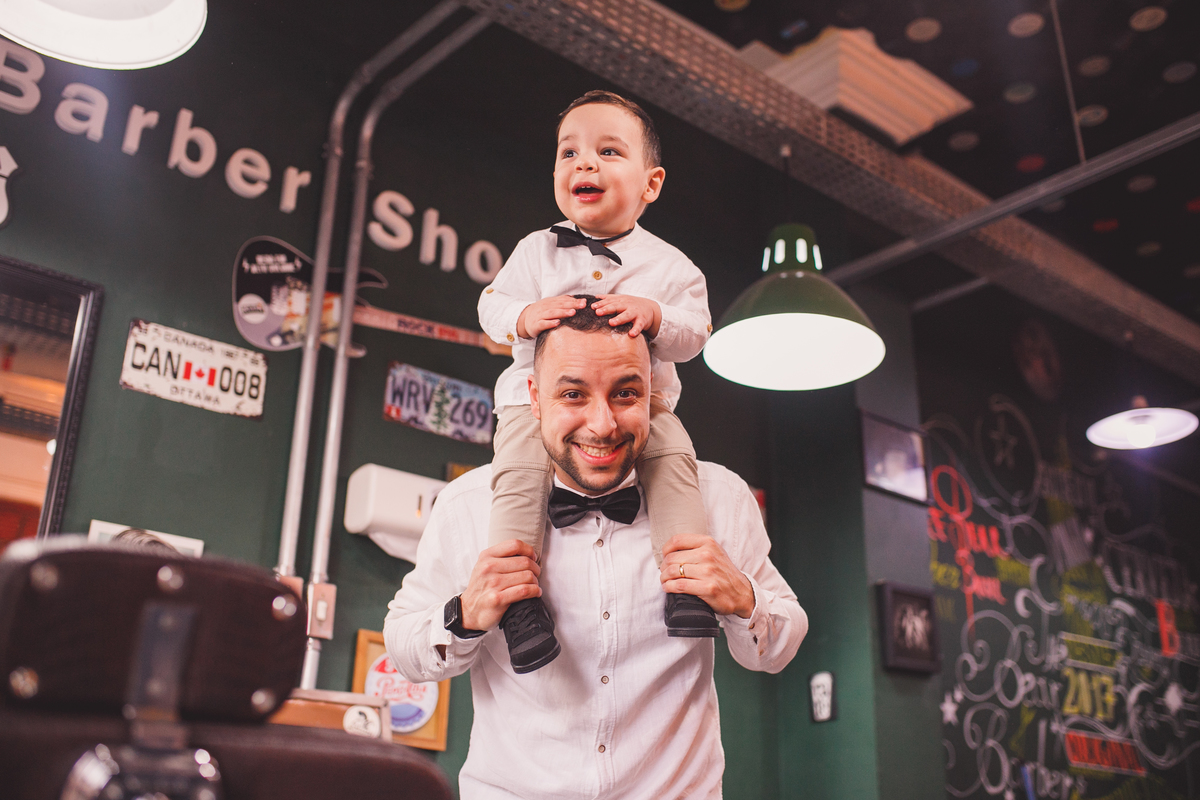 fotografa familia curitiba - dia dos pais noah barbearia
