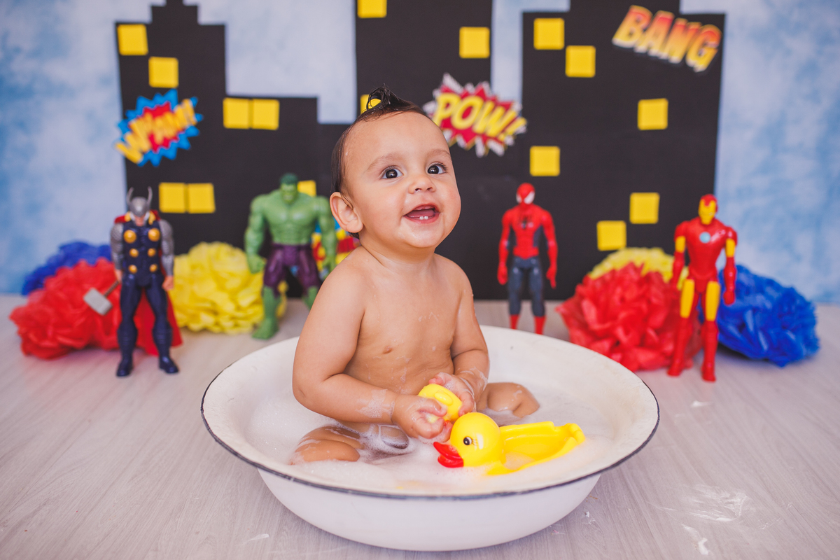 fotografa familia curitiba - ensaio estudio bolo smash the cake Henrique