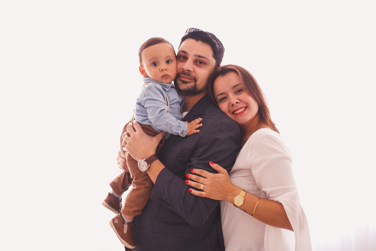 fotografa familia curitiba - ensaio estudio bolo smash the cake Henrique