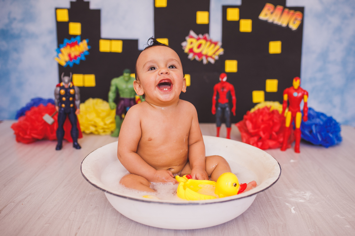 fotografa familia curitiba - ensaio estudio bolo smash the cake Henrique