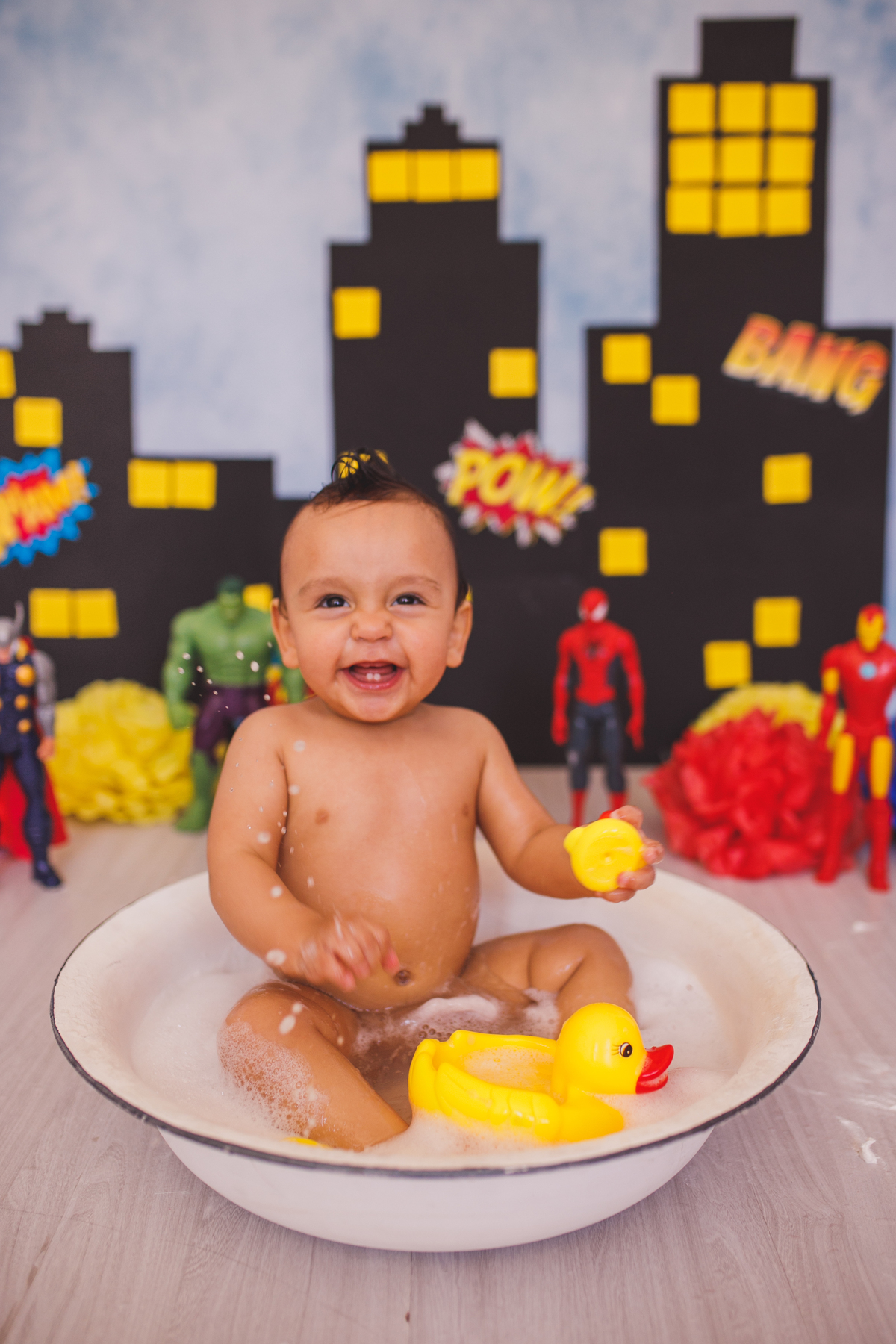 fotografa familia curitiba - ensaio estudio bolo smash the cake Henrique