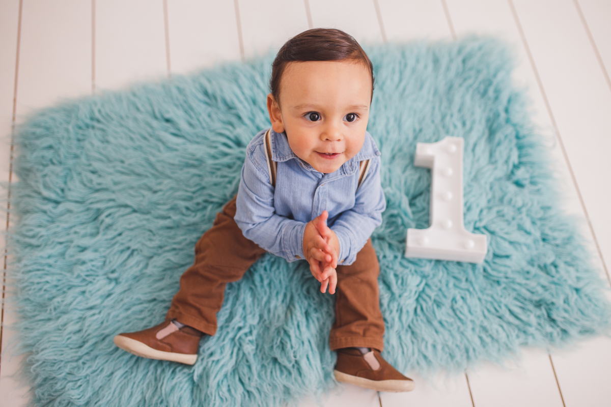 fotografa familia curitiba - ensaio estudio bolo smash the cake Henrique