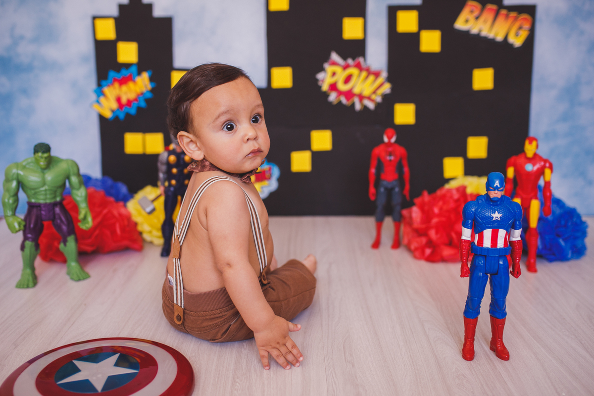 fotografa familia curitiba - ensaio estudio bolo smash the cake Henrique