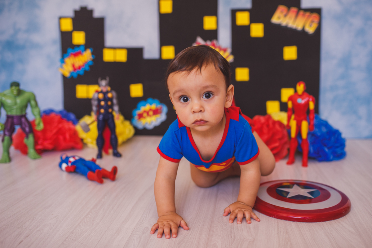 fotografa familia curitiba - ensaio estudio bolo smash the cake Henrique