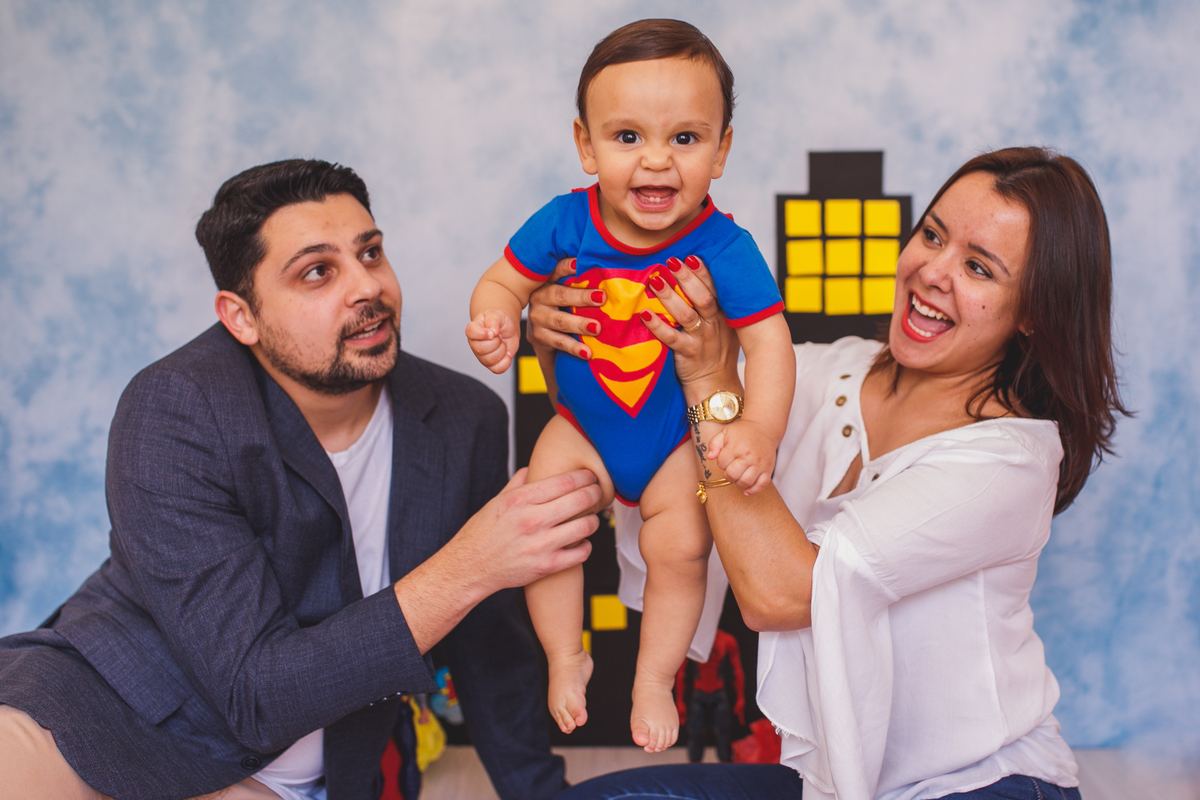 fotografa familia curitiba - ensaio estudio bolo smash the cake Henrique