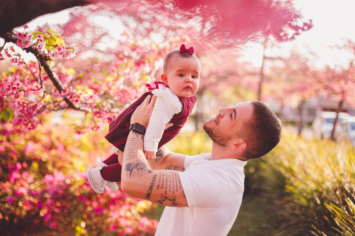 fotografa familia curitiba - ensaio externo cerejeira bebe Olivia 