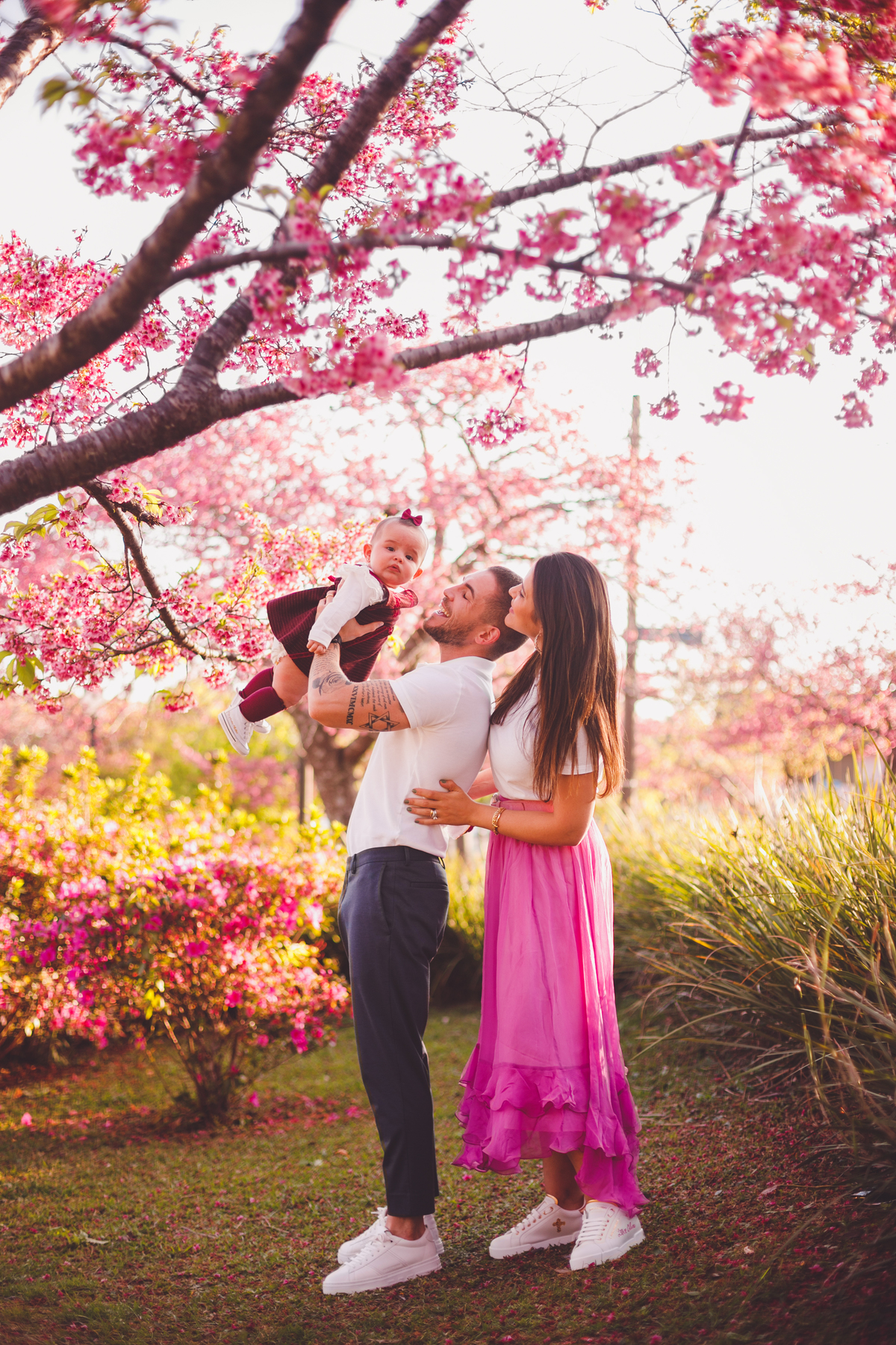 fotografa familia curitiba - ensaio externo cerejeira bebe Olivia 