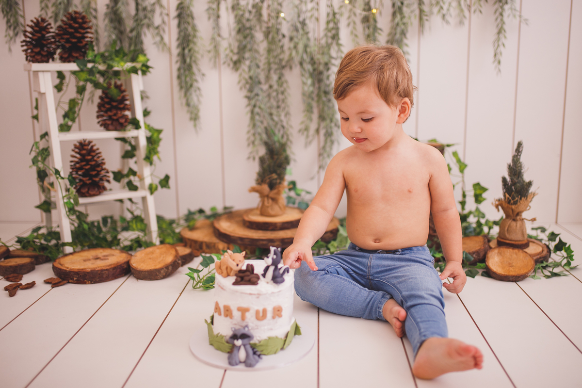 fotografa familia curitiba - smash the cake Artur estudio bolo bebe