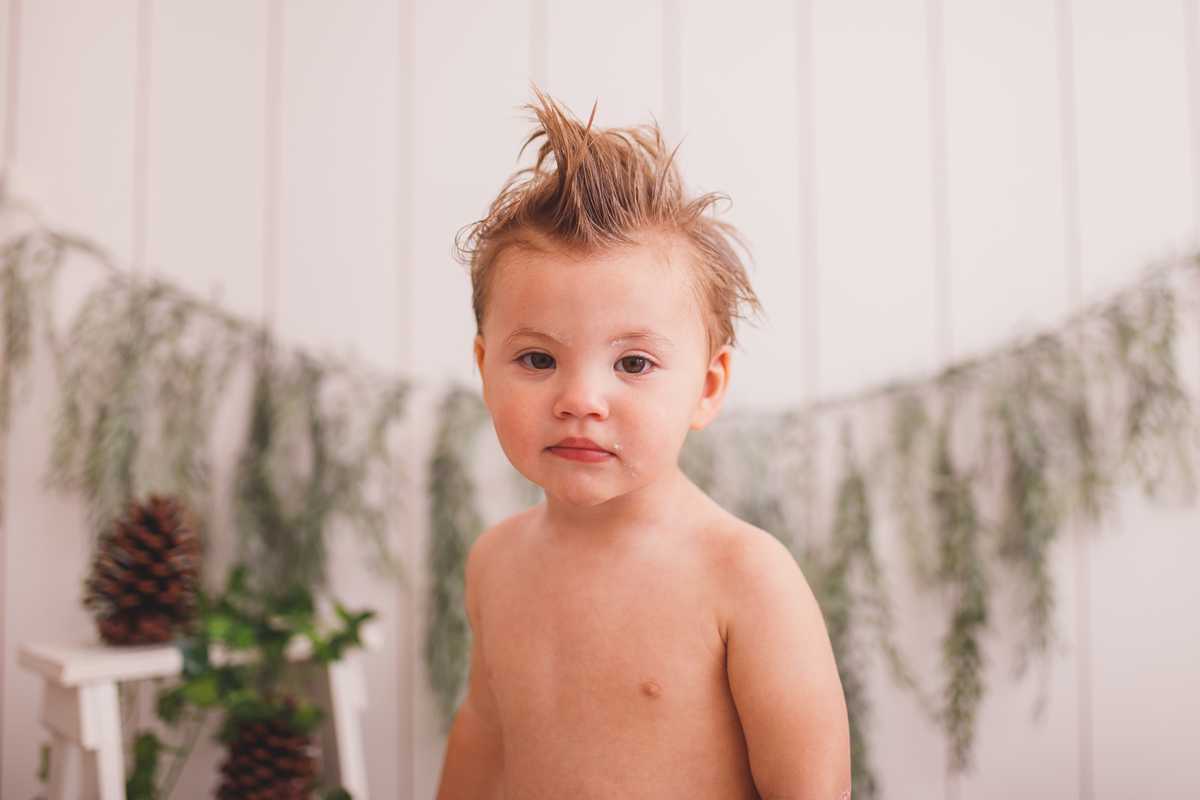 fotografa familia curitiba - smash the cake Artur estudio bolo bebe